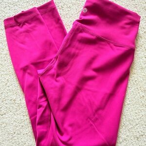 lululemon athletica Wunder Train High-Waisted Leggings in Fuscia